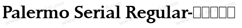 Palermo Serial Regular字体转换